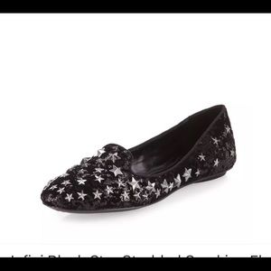 Ash “Infini” Black Star Studded Smoking Flats 6.5